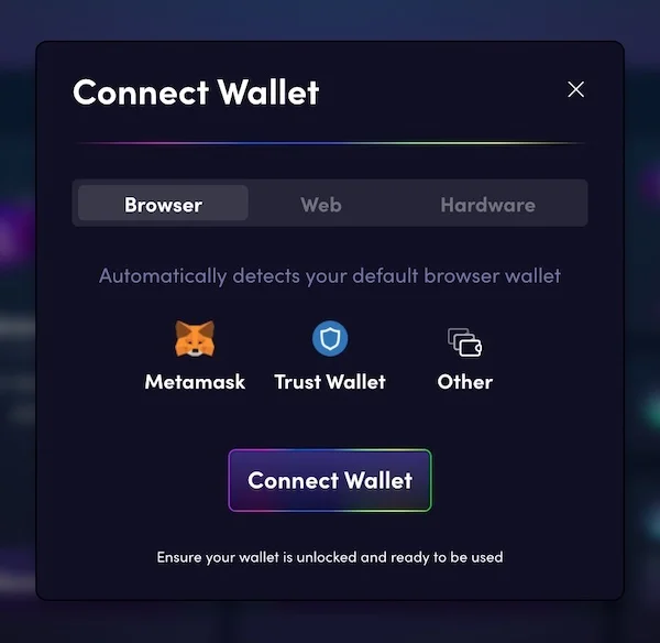 Illuvium staking V2 conecta su wallet