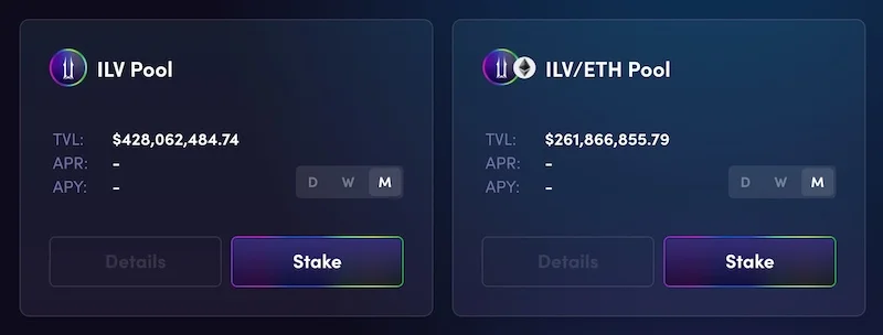 Illuvium staking V2 pool ILV
